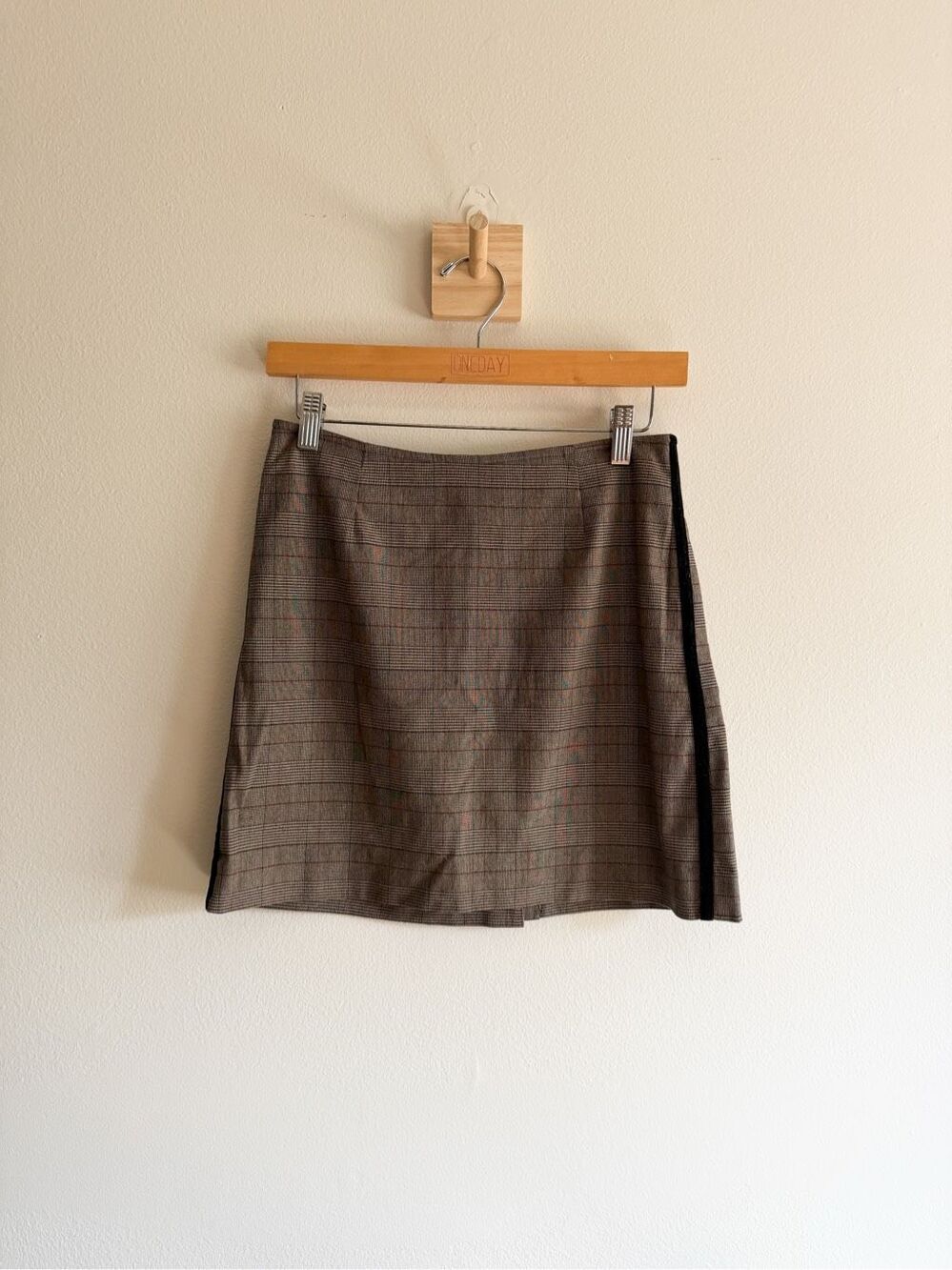 Vintage Style Women Plaid Mini Skirt Size 4